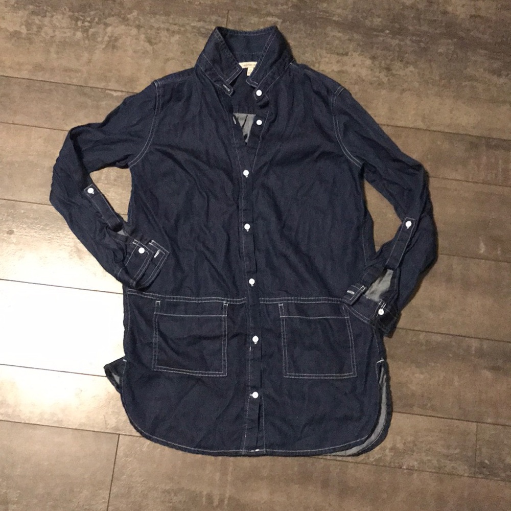 Calvin Klein Jeans denim button down shirt size XS